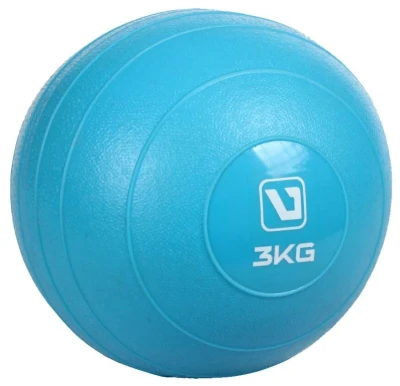 LiveUp Weight ball míč na cvičení modrá POUZE 3 kg (VÝPRODEJ)