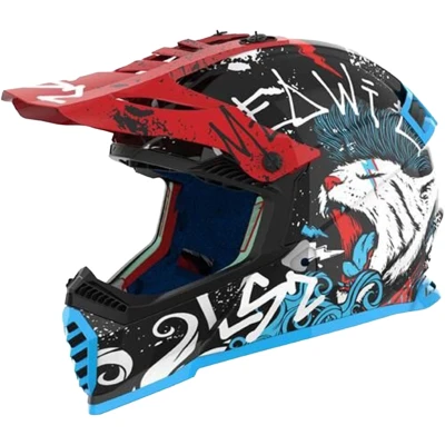 LS2 MX437 Fast EVO Mini Starmaw černá dětská motokrosová přilba na motorku