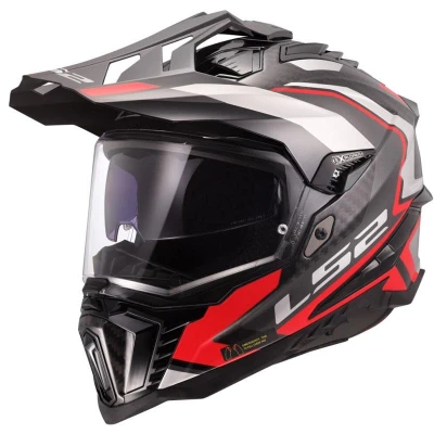 LS2 MX701 Explorer C Frontier II červená enduro helma na motorku