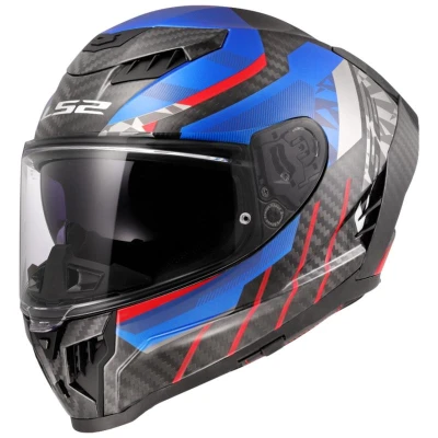 LS2 Dragon Trax modro-červená integrální helma na motorku