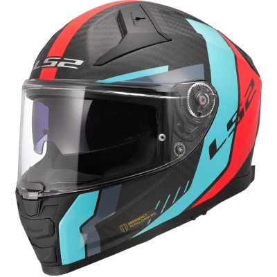 LS2 FF811 Vector II C Grid červeno-tyrkysová integrální helma na motorku