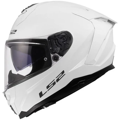 LS2 FF817 Challenger II Solid lesklá bílá integrální helma na motorku