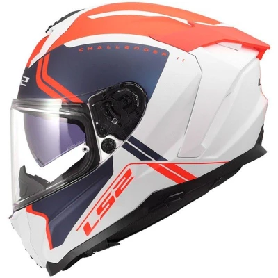 LS2 FF817 Challenger II Titan matná bílo-modro-červená integrální helma na motorku