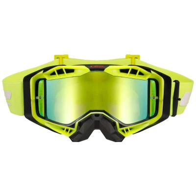 LS2 Aura PRO černo-žluté iridiové plexi motokrosové brýle
