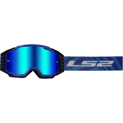 LS2 Charger PRO modré s iridiovým plexi motokrosové brýle