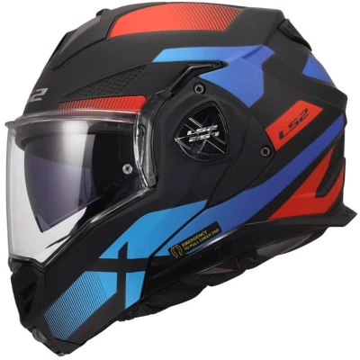 LS2 FF901 Advant X Nova matná černo-červeno-modrá výklopná helma na motorku