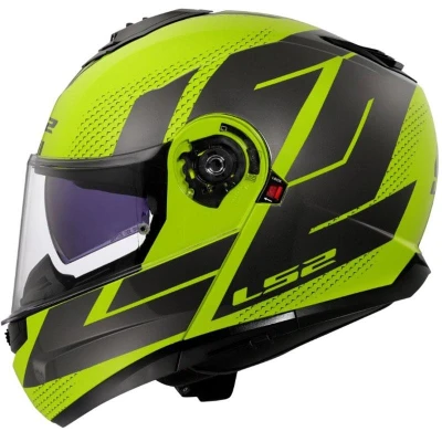 LS2 FF908 Strobe II Code lesklá fluo žluto-černá výklopná helma na motorku