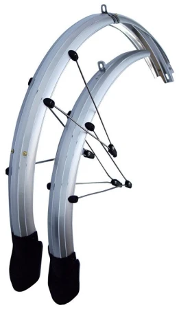M-wave Blatníky set OLYMPIK 26" Lux se zástěrkou, 60 mm, stříbrné M-wave Blatníky set OLYMPIK 26" Lux se zástěrkou, 60 mm, stříbrné