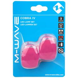 M-WAVE COBRA IV LED růžová blikačky