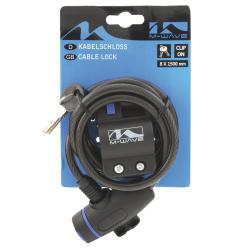 M-Wave 8X1500 KLÍČ černý zámek spirála