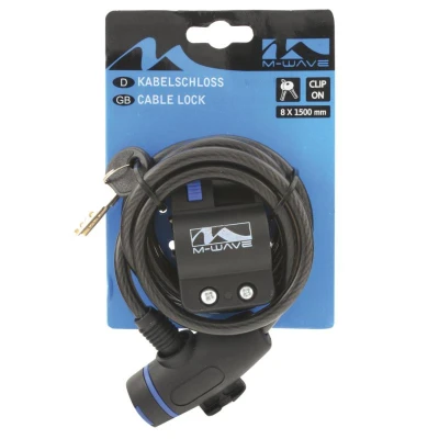 M-Wave 8X1500 KLÍČ černý zámek spirála