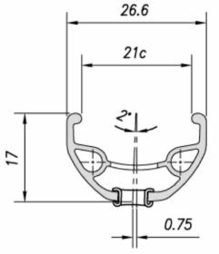 Mach1 ráfek 29[34] Karma disc 32děr/1nýt černý