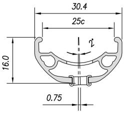 Mach1 ráfek 29[34] Klixx 25 disc 32děr/1nýt černý
