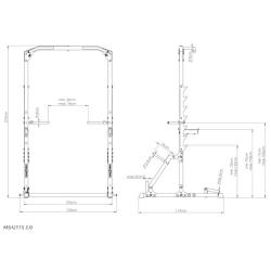 MARBO Posilňovací stojan Power Rack MS-U115 2.0