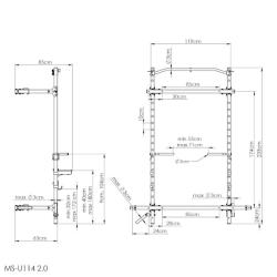 MARBO Skladací Power Rack MS-U114 2.0 na stenu