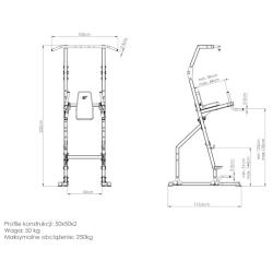 MARBO Stacionárne bradlá s hrazdou MS-U110 2.0