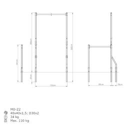 MARBO Vonkajšia hrazda a bradlá MO-Z2