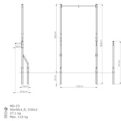 MARBO Vonkajšia hrazda s DIP opierkami MO-Z3