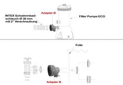Marimex Adaptér B k propojení bazénů Intex (2 ks) - 29061