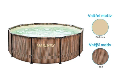 Marimex Bazén Florida 3,05x0,91 m se skimmerem - motiv TEAK