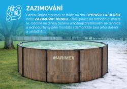 Marimex Florida 3,66x1,22 m bazén se zabudovaným skimmerem - motiv TEAK