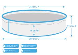 Marimex Bazén Orlando 3,66 x 0,91 m RATAN, bazén, fólia, skimmer