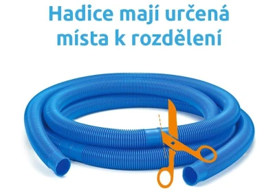 Marimex Hadice bazénová, set 10x1 m modrá 6/4