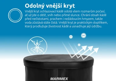 Marimex Káď ochlazovací ovál 125x75x77cm černá (VÝPRODEJ)
