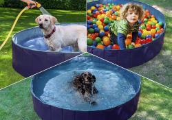 Marimex Skladací bazén pre psov - O 160 cm modrý