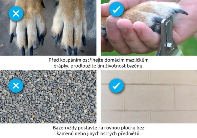 Marimex Skládací bazén pro psy - O 160 cm modrý