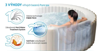 Intex 28426 Pure Spa - Bubble HWS nafukovací vířivka pro 4 os.