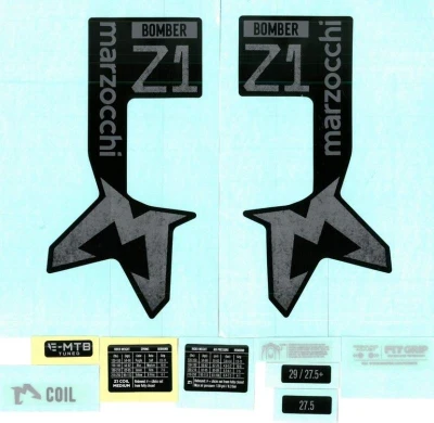 Marzocchi NA Vidlice Bomber Z1/DJ Sada nálepky