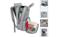 Matein Batoh na notebook / taška na oběd 15,6[39] 1161 USB Grey