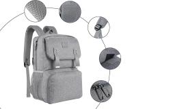 Matein Batoh na notebook / taška na oběd 15,6[39] 1161 USB Grey