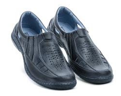 Mateos 492A navy pánské nadměrné polobotky