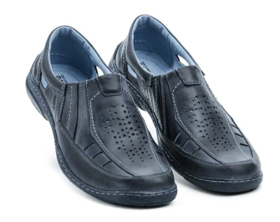 Mateos 492A navy pánské nadměrné polobotky