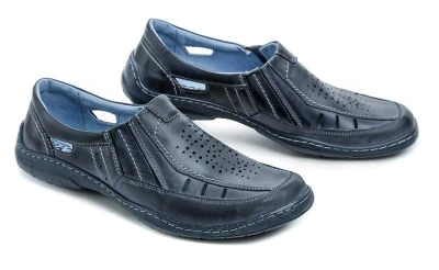 Mateos 492A navy pánské nadměrné polobotky