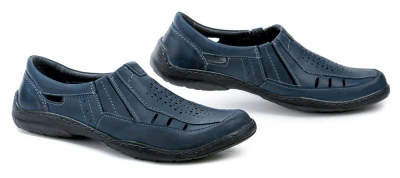 Mateos 492B navy pánské nadměrné polobotky