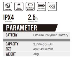 Max1 blikačka zadní Pop USB