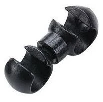Max1 černý plastový držák bowdenu balení 10 ks