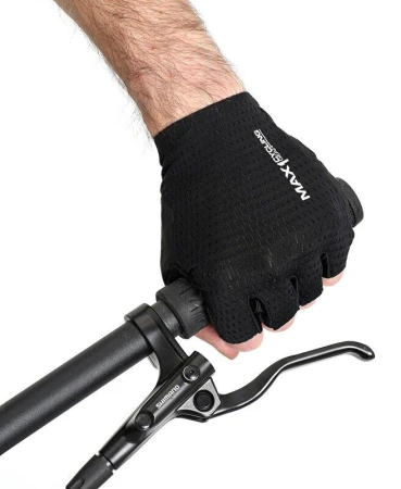 Max1 Ryder černé XL krátkoprsté cyklistické rukavice