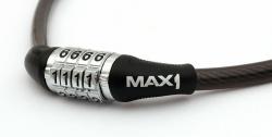 Max1 zámek lanko 650x8 mm černý kódový