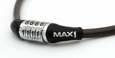 Max1 zámek lanko 650x8 mm černý kódový