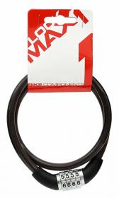 Max1 zámek lanko 650x8 mm černý kódový