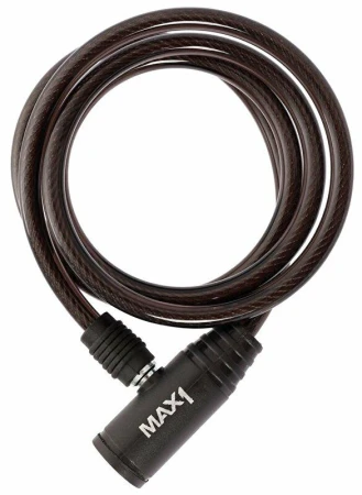 Max1 zámek spirála 1200x8 mm černý Max1 zámek spirála 1200x8 mm černý
