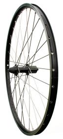 Max1 zapletené kolo 26" V-brake zadní 8-11sp. černé/stříbrné Max1 zapletené kolo 26" V-brake zadní 8-11sp. černé/stříbrné
