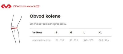 McDavid 4200 Bio-Logix ortéza na koleno POUZE XL - levá - černá (VÝPRODEJ)