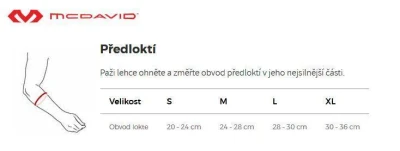 McDavid 481 bandáž lokte POUZE XL - černá (VÝPRODEJ)