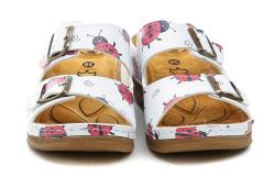 Medi Line 153-024 beruška bílé dámské zdravotní pantofle