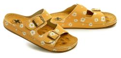 Medi Line 1633-25 žltá kvet dámske zdravotné papuče